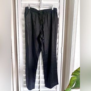 NWT! Neiman Marcus wide leg linen pants